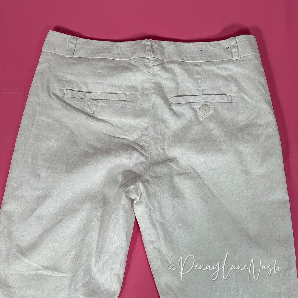Banana Republic Avery Linen & Cotton Pants Size 2 White - Picture 8 of 14
